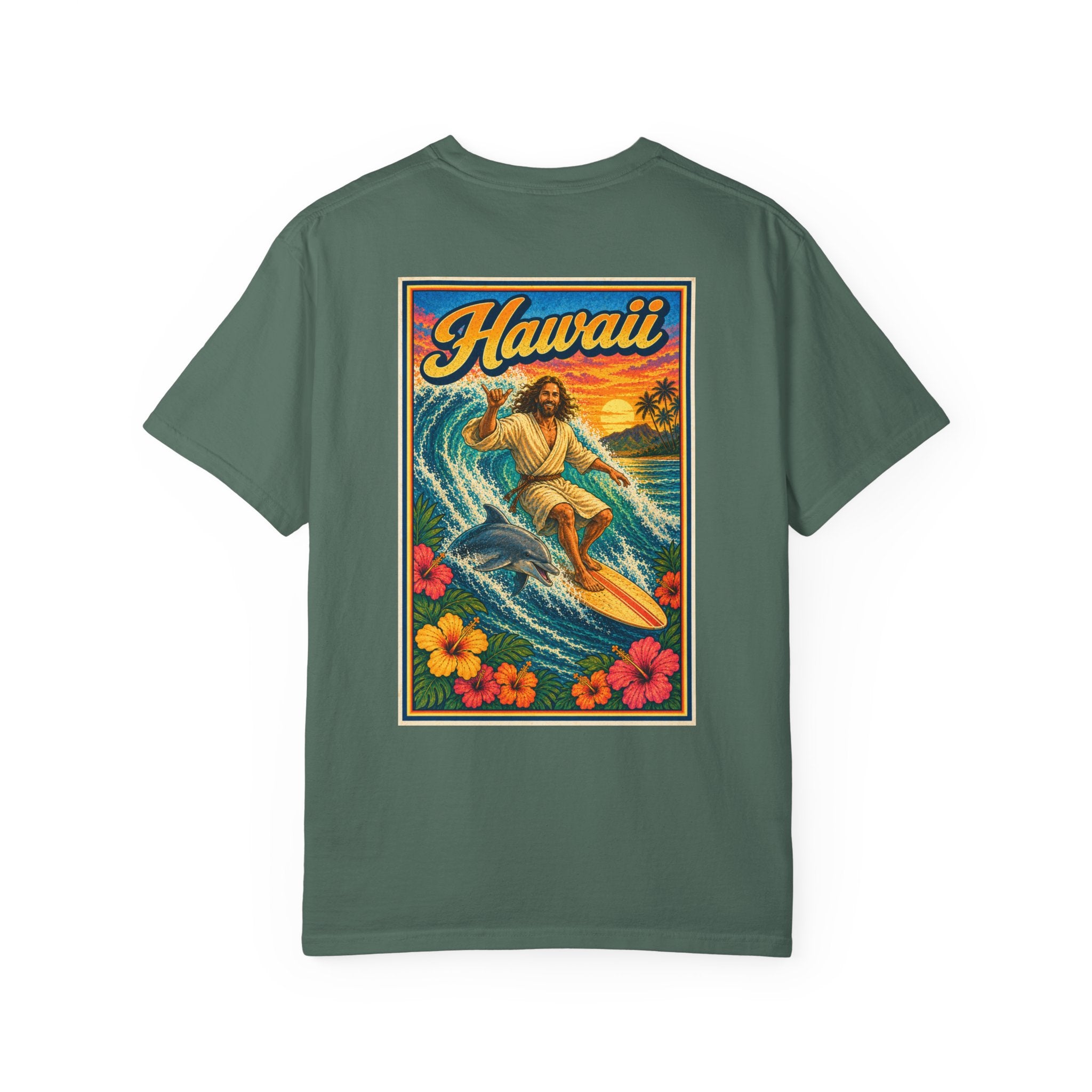 Hawaii T-shirt - "He Walks on Waves" - Jesus Graphic Tee