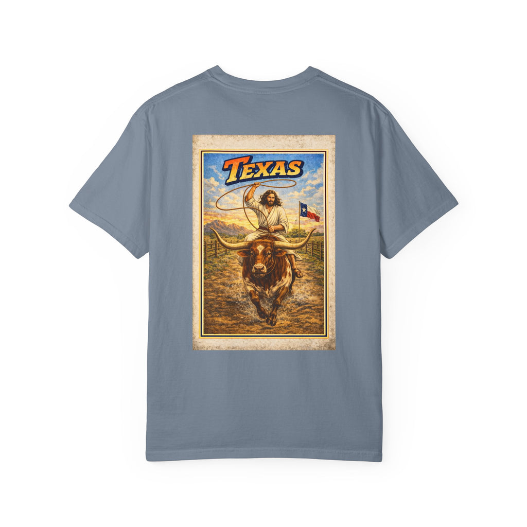 Texas T-Shirt — “Faith Bigger Than Texas” Jesus Graphic Tee