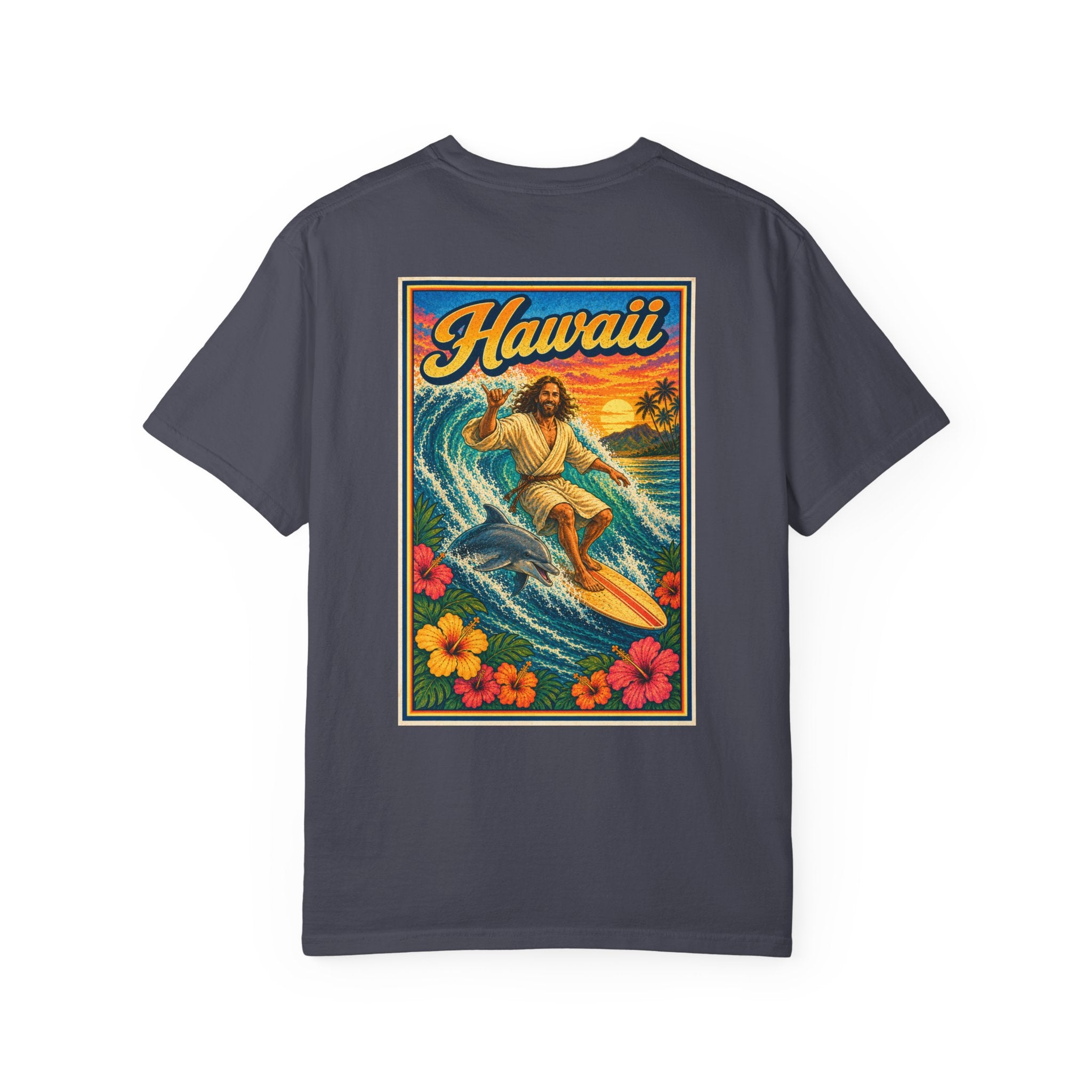 Hawaii T-shirt - "He Walks on Waves" - Jesus Graphic Tee