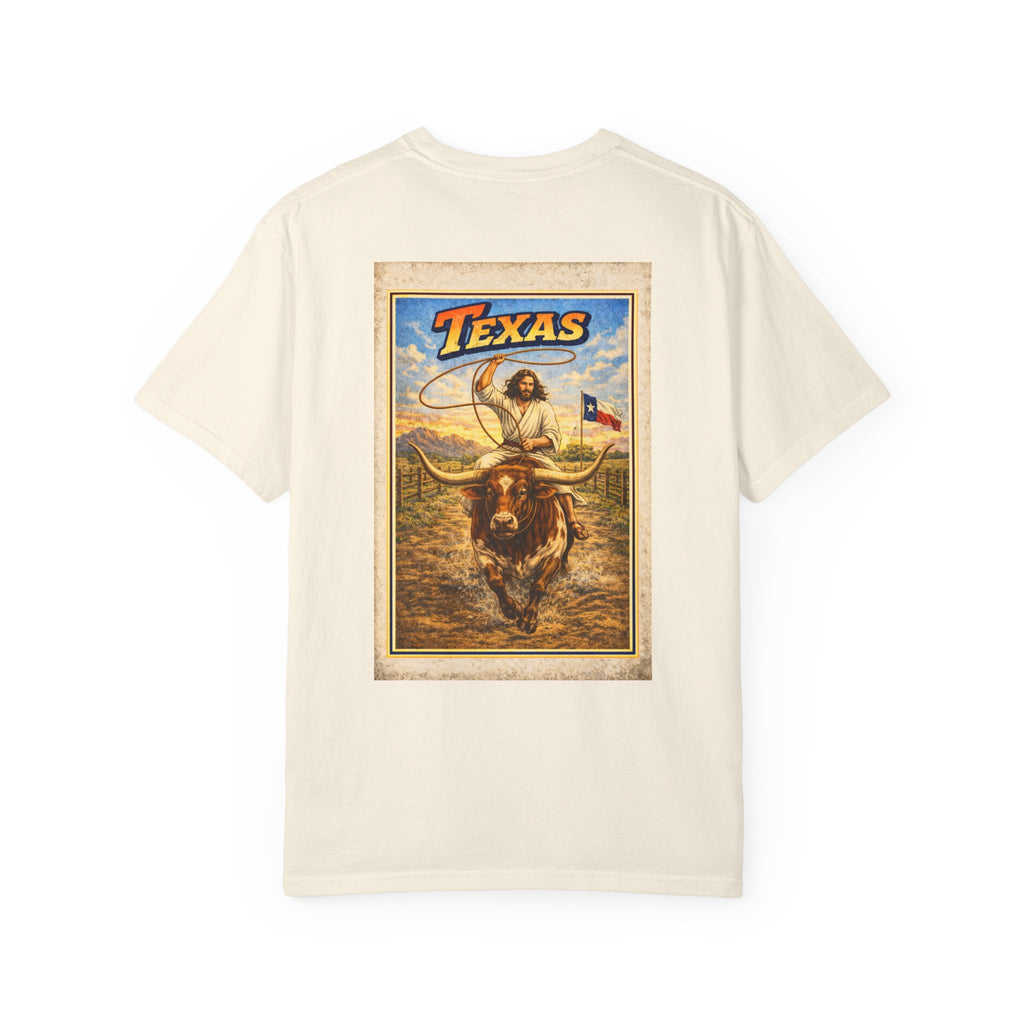 Texas T-Shirt — “Faith Bigger Than Texas” Jesus Graphic Tee