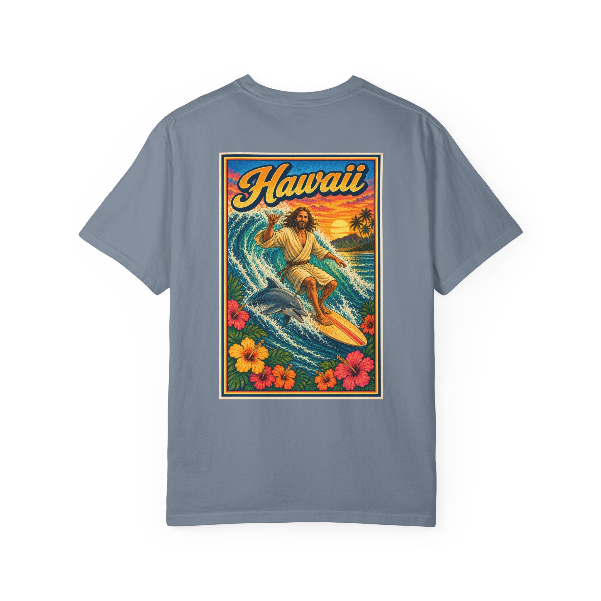 Hawaii T-shirt - "He Walks on Waves" - Jesus Graphic Tee